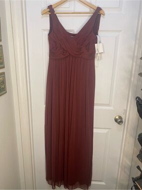 David's Bridal | Dresses | Davids Bridal Cowl Neck Chiffon Dress With Slit